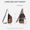 imageBOSTANTEN 7L Sling Bag For Women CrossBody Bags Large Cross Body Purse Vegan Leather Sling Backpack for Travel EssentialsBlack