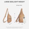 imageBOSTANTEN 7L Sling Bag For Women CrossBody Bags Large Cross Body Purse Vegan Leather Sling Backpack for Travel EssentialsBrown