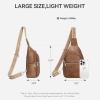 imageBOSTANTEN 7L Sling Bag For Women CrossBody Bags Large Cross Body Purse Vegan Leather Sling Backpack for Travel EssentialsDark Brown