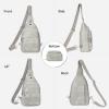 imageBOSTANTEN 7L Sling Bag For Women CrossBody Bags Large Cross Body Purse Vegan Leather Sling Backpack for Travel EssentialsTwilight Grey