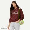 imageBOSTANTEN Baseball Crossbody Bags for Women Small Round Purse with Card Slots Cute Vegan Leather Shoulder Bag for Game DayYellow