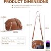 imageBOSTANTEN Baseball Crossbody Purses for Sport Mom Small Shoulder Bag Vegan Leather Women Handbags for EventsBeige With Brown