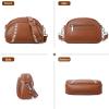 imageBOSTANTEN Baseball Crossbody Purses for Sport Mom Small Shoulder Bag Vegan Leather Women Handbags for EventsBeige With Brown