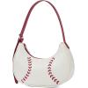 imageBOSTANTEN Baseball Shoulder Purses for Sport Mom Trendy Small Hobo Bag Vegan Leather Women Handbags for Daily EventsBeige