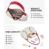 imageBOSTANTEN Baseball Shoulder Purses for Sport Mom Trendy Small Hobo Bag Vegan Leather Women Handbags for Daily EventsBeige