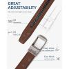 imageBOSTANTEN Belt Men Leather Reversible Belts for Men 1 38quot for Casual Golf Dress Pants TwoinOne Belt Gift001vintage Brown