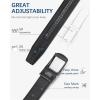 imageBOSTANTEN Belt Men Leather Reversible Belts for Men 1 38quot for Casual Golf Dress Pants TwoinOne Belt Gift004matte Black  Smooth