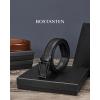 imageBOSTANTEN Belt Men Leather Reversible Belts for Men 1 38quot for Casual Golf Dress Pants TwoinOne Belt Gift004matte Black  Smooth