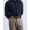imageBOSTANTEN Belt Men Leather Reversible Belts for Men 1 38quot for Casual Golf Dress Pants TwoinOne Belt Gift005matte Black  Twill