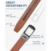 imageBOSTANTEN Belt Men Leather Reversible Belts for Men 1 38quot for Casual Golf Dress Pants TwoinOne Belt Gift009dark Brown