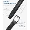 imageBOSTANTEN Belt Men Leather Reversible Belts for Men 1 38quot for Casual Golf Dress Pants TwoinOne Belt Gift010all Black