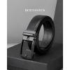 imageBOSTANTEN Belt Men Leather Reversible Belts for Men 1 38quot for Casual Golf Dress Pants TwoinOne Belt Gift011all Black