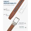 imageBOSTANTEN Belt Men Leather Reversible Belts for Men 1 38quot for Casual Golf Dress Pants TwoinOne Belt Gift011gunbrown