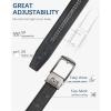imageBOSTANTEN Belt Men Leather Reversible Belts for Men 1 38quot for Casual Golf Dress Pants TwoinOne Belt Gift012twill Black