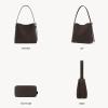 imageBOSTANTEN Bucket Bag Vegan Leather Shoulder Purses for Women Trendy Adjustable StrapCoffee