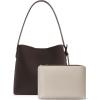 imageBOSTANTEN Bucket Bag Vegan Leather Shoulder Purses for Women Trendy Adjustable StrapCoffee