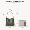 imageBOSTANTEN Bucket Bag Vegan Leather Shoulder Purses for Women Trendy Adjustable StrapGreen