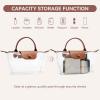 imageBOSTANTEN Clear Bag for Stadium Approved Small Crossbody Purse Handbags for Concerts Sports EventsBrown