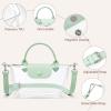 imageBOSTANTEN Clear Bag for Stadium Approved Small Crossbody Purse Handbags for Concerts Sports EventsMint Green