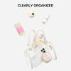 imageBOSTANTEN Clear Bag for Stadium Approved Top Handle Crossbody Purses Barrel Handbag for Events Concerts Travel Daily UseBeige