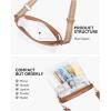 imageBOSTANTEN Clear Bag for Stadium Events Approved Crossbody Purse with Adjustable Strap for Concerts FestivalsBrown