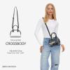 imageBOSTANTEN Clear Bag for Stadium Events Small Crossbody Purse Handbag with Top Handle for Concerts Sports TravelBlack