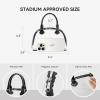 imageBOSTANTEN Clear Bag for Stadium Events Small Crossbody Purse Handbag with Top Handle for Concerts Sports TravelBlack