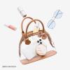 imageBOSTANTEN Clear Bag for Stadium Events Small Crossbody Purse Handbag with Top Handle for Concerts Sports TravelBrown