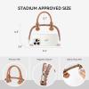 imageBOSTANTEN Clear Bag for Stadium Events Small Crossbody Purse Handbag with Top Handle for Concerts Sports TravelBrown