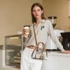 imageBOSTANTEN Clear Bag for Stadium Events Small Crossbody Purse Handbag with Top Handle for Concerts Sports TravelBrown