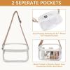 imageBOSTANTEN Clear Bag for Women Stadium Approved Clear Bags Small Crossbody Purse Trendy for Concerts Sports EventsA02white