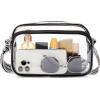 imageBOSTANTEN Clear Bag for Women Stadium Approved Clear Bags Small Crossbody Purse Trendy for Concerts Sports EventsZ01black