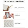 imageBOSTANTEN Credit Card Holder Wallet RFID Blocking Leather Small Wallet for Women Zipper Keychain Wallet with Wristlet BlackBeigeBrown