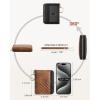 imageBOSTANTEN Credit Card Holder Wallet RFID Blocking Leather Small Wallet for Women Zipper Keychain Wallet with Wristlet BlackBrownBlack