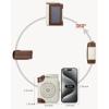 imageBOSTANTEN Credit Card Holder Wallet RFID Blocking Leather Small Wallet for Women Zipper Keychain Wallet with Wristlet BlackTasselBeigeBrown