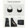 imageBOSTANTEN Crescent Shoulder Bag Vegan Leather Purses for Women Trendy Crossbody Clutch Hobo Handbag Adjustable StrapLarge Black 1063x256x591