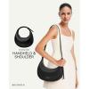 imageBOSTANTEN Crescent Shoulder Bag Vegan Leather Purses for Women Trendy Crossbody Clutch Hobo Handbag Adjustable StrapLarge Black 1063x256x591
