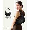 imageBOSTANTEN Crescent Shoulder Bag Vegan Leather Purses for Women Trendy Crossbody Clutch Hobo Handbag Adjustable StrapLarge Black 1063x256x591