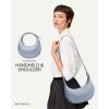 imageBOSTANTEN Crescent Shoulder Bag Vegan Leather Purses for Women Trendy Crossbody Clutch Hobo Handbag Adjustable StrapLarge Light Blue 1063x256x591