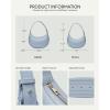 imageBOSTANTEN Crescent Shoulder Bag Vegan Leather Purses for Women Trendy Crossbody Clutch Hobo Handbag Adjustable StrapLarge Light Blue 1063x256x591