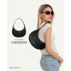imageBOSTANTEN Crescent Shoulder Bag Vegan Leather Purses for Women Trendy Crossbody Clutch Hobo Handbag Adjustable StrapSmall Black 945x276x531
