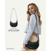 imageBOSTANTEN Crescent Shoulder Bag Vegan Leather Purses for Women Trendy Crossbody Clutch Hobo Handbag Adjustable StrapSmall Black 945x276x531