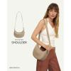 imageBOSTANTEN Crescent Shoulder Bag Vegan Leather Purses for Women Trendy Crossbody Clutch Hobo Handbag Adjustable StrapSmall Khaki 945x276x531