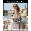 imageBOSTANTEN Crossbody Bags for Women Cross Body Purse Checkered Bum Bag Large Fanny Waist Pack with Adjustable StrapPiano Keys