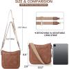 imageBOSTANTEN Crossbody Bags for Women Trendy Vegan Leather Hobo Handbags Fashion Shoulder Purse with Adjustable Guitar StrapA01retro Brown
