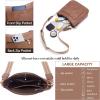 imageBOSTANTEN Crossbody Bags for Women Trendy Vegan Leather Hobo Handbags Fashion Shoulder Purse with Adjustable Guitar StrapA01retro Brown