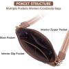 imageBOSTANTEN Crossbody Bags for Women Trendy Vegan Leather Hobo Handbags Fashion Shoulder Purse with Adjustable Guitar StrapA01retro Brown