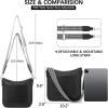 imageBOSTANTEN Crossbody Bags for Women Trendy Vegan Leather Hobo Handbags Fashion Shoulder Purse with Adjustable Guitar StrapA02black