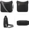imageBOSTANTEN Crossbody Bags for Women Trendy Vegan Leather Hobo Handbags Fashion Shoulder Purse with Adjustable Guitar StrapA02black