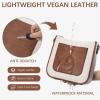 imageBOSTANTEN Crossbody Bags for Women Trendy Vegan Leather Hobo Handbags Fashion Shoulder Purse with Adjustable Guitar StrapA05brown With Beige
